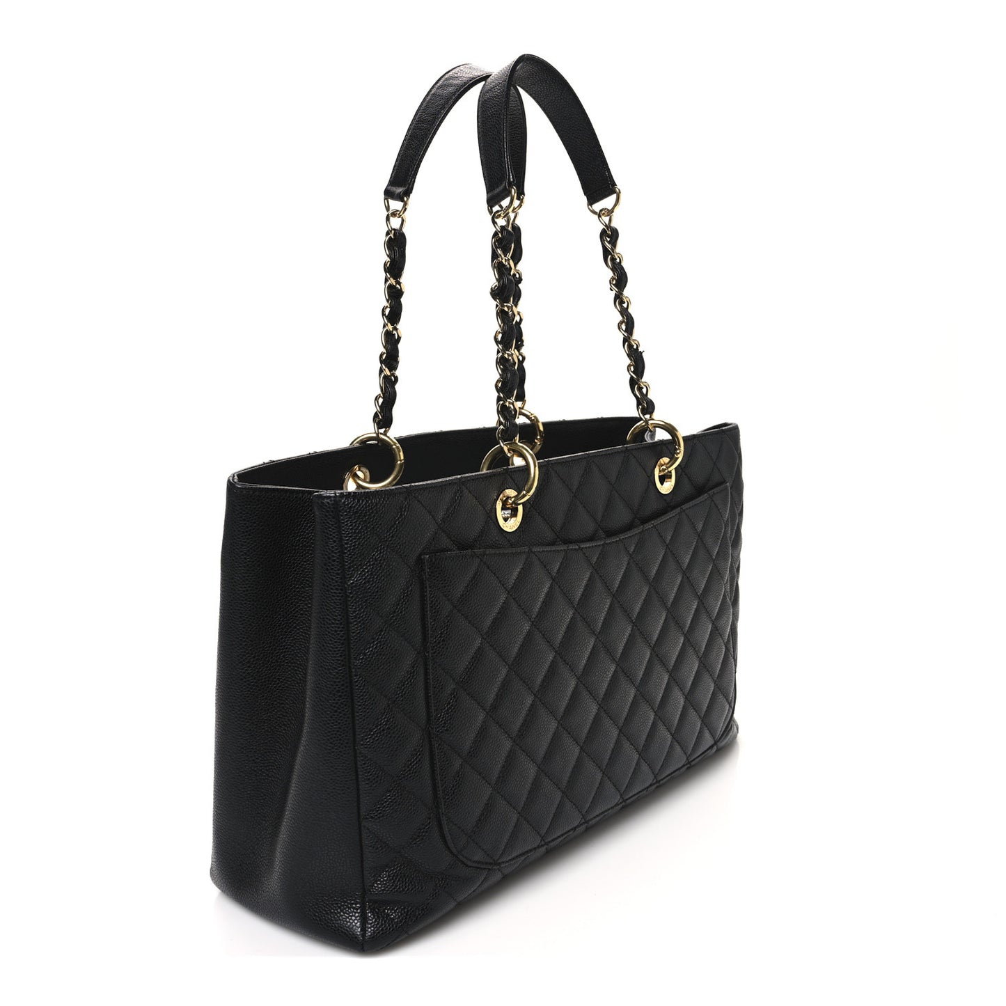 Caviar Quilted XL Grand Shopping Tote GST Black