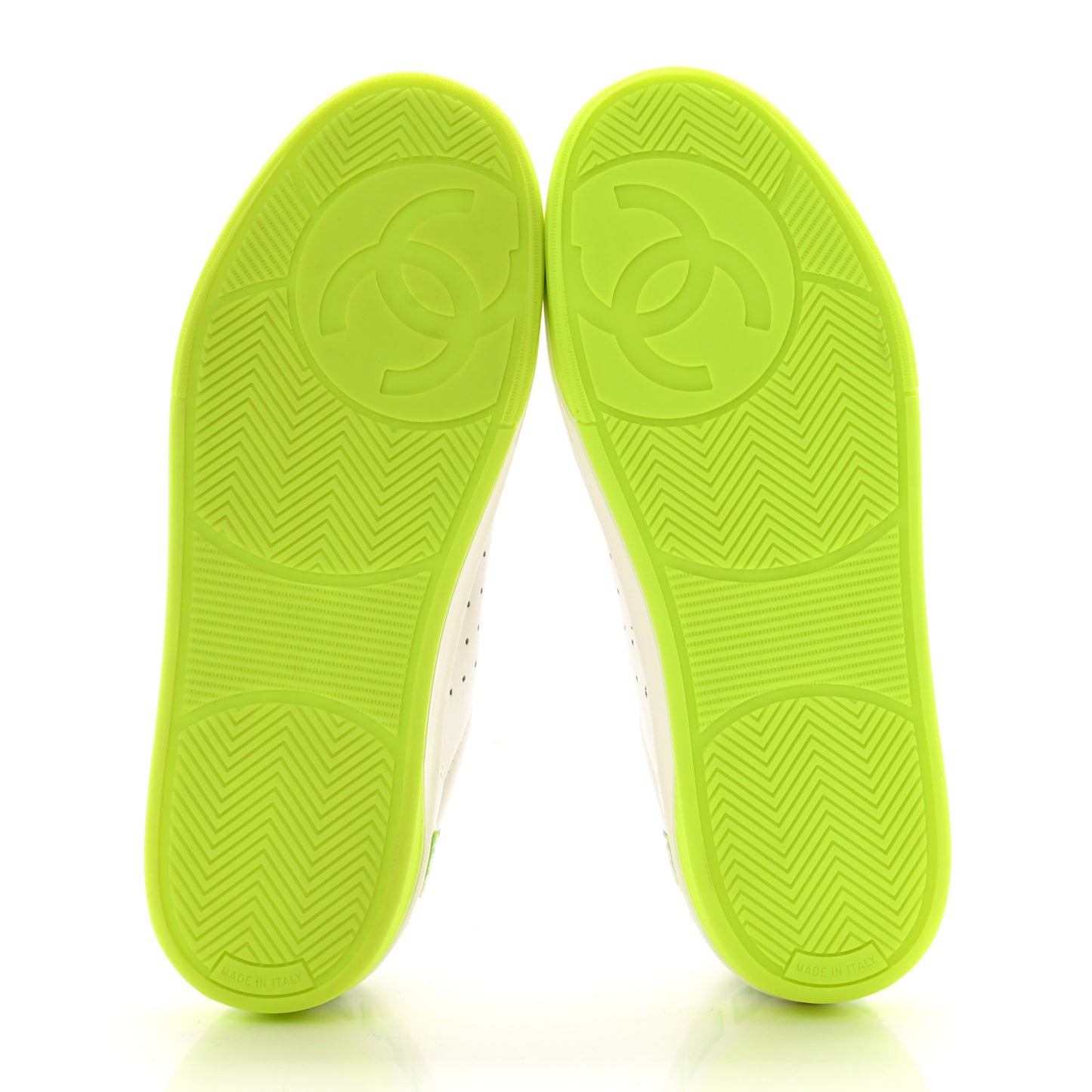 Calfskin Womens Logo Sneakers 40.5 White Multicolor