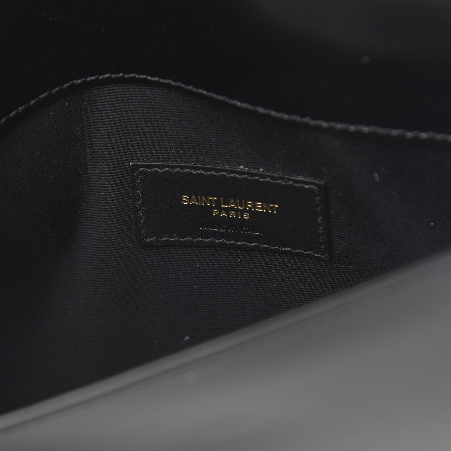 Smooth Shiny Calfskin Monogram Uptown Pouch Black