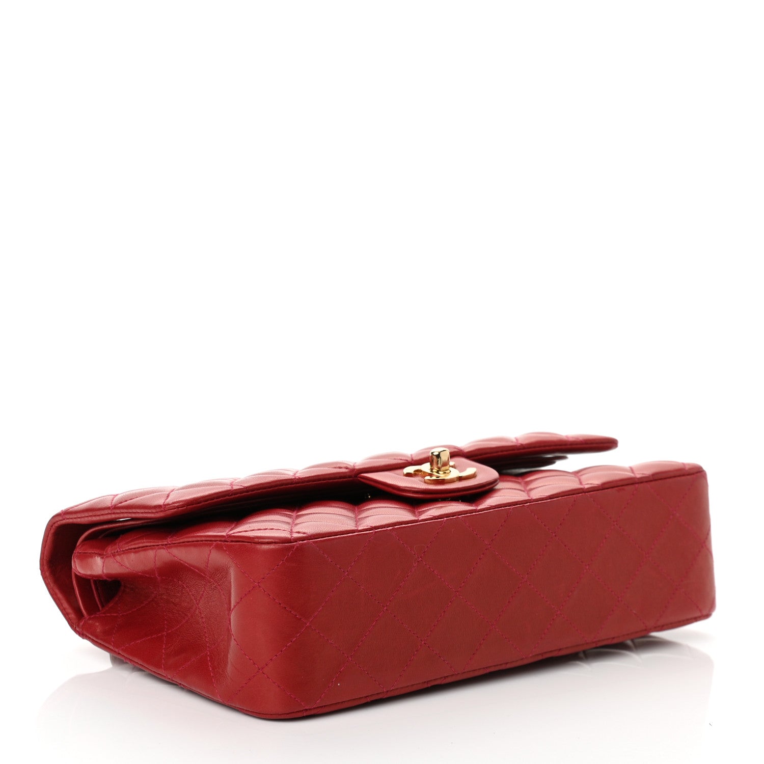 Chanel Lambskin Quilted Medium Double Flap Dark Bordeaux 4 of 11