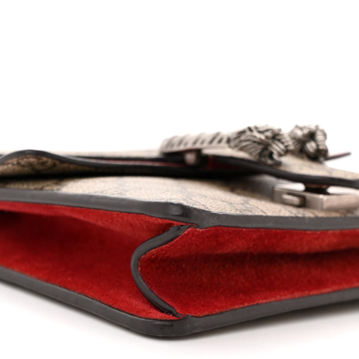 GG Supreme Monogram Mini Dionysus Shoulder Bag Hibiscus Red