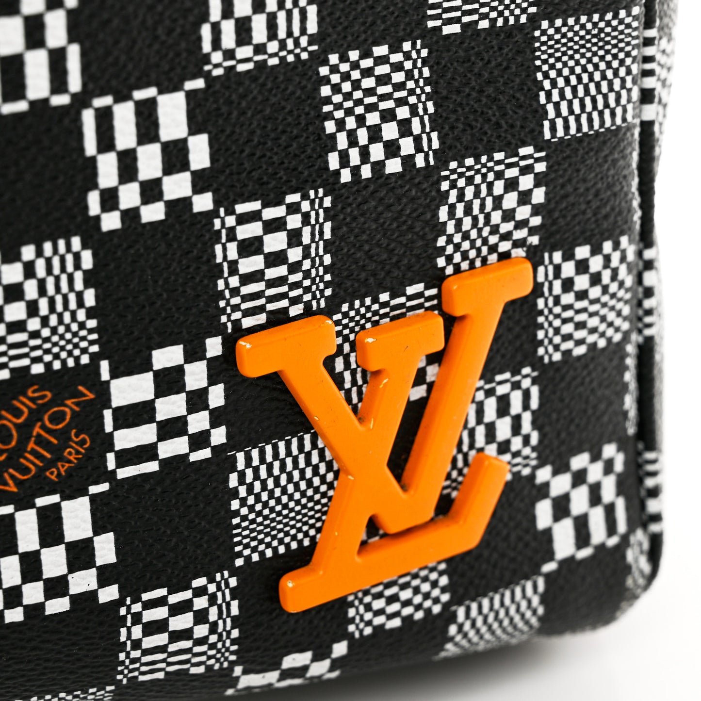 Damier Distorted Keepall Bandouliere 50 Black White