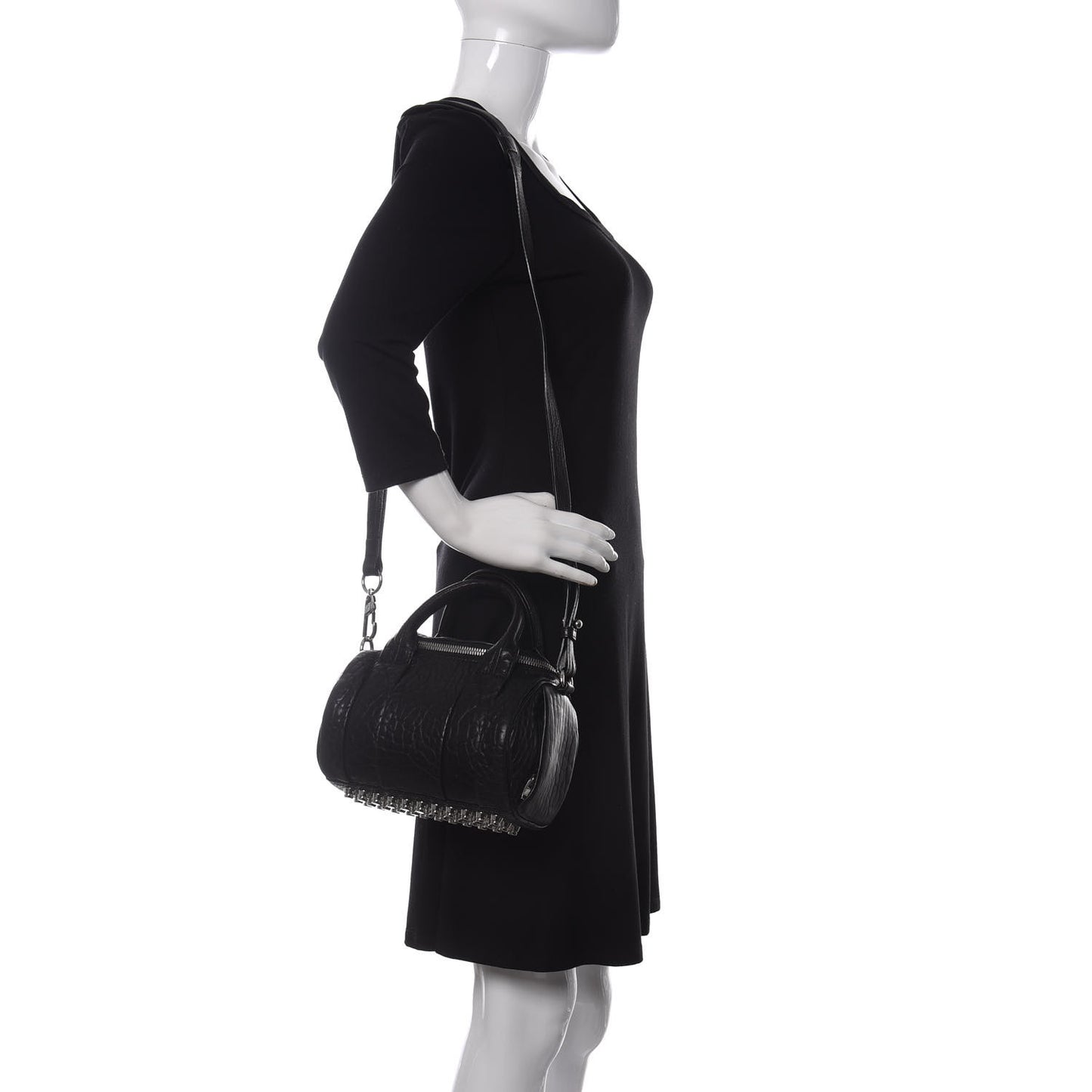 Pebbled Lambskin Mini Rockie Black Rhodium Hardware