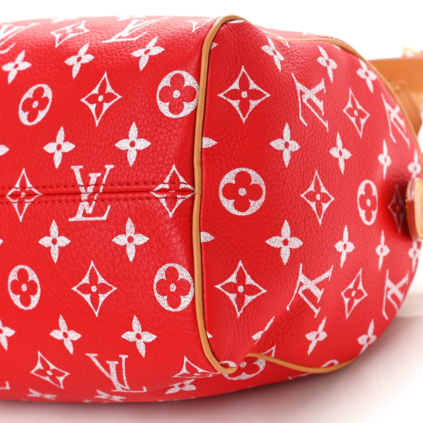 Soft Calfskin Monogram Speedy P9 Bandouliere 25 Red