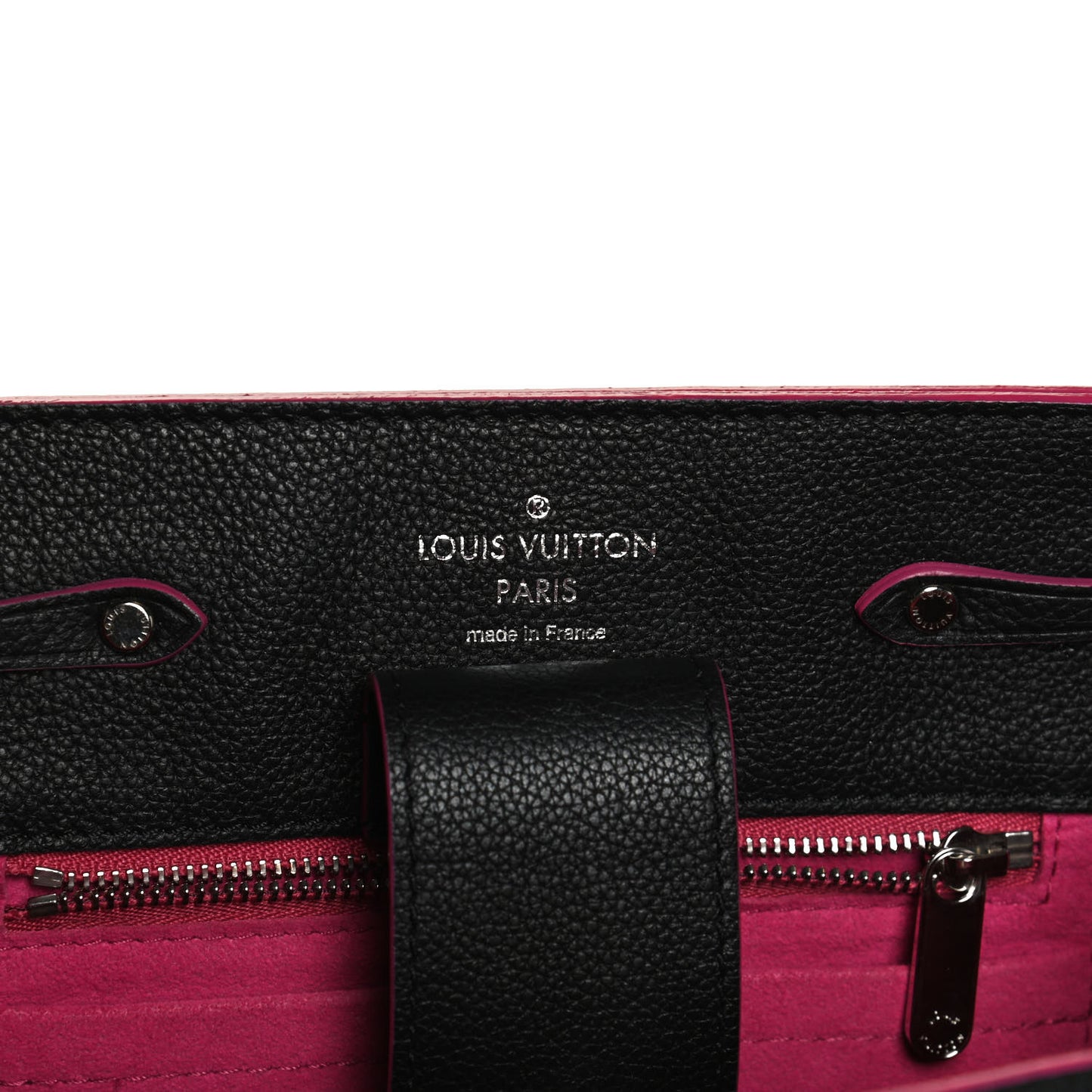 Calfskin Lockme Bucket Black