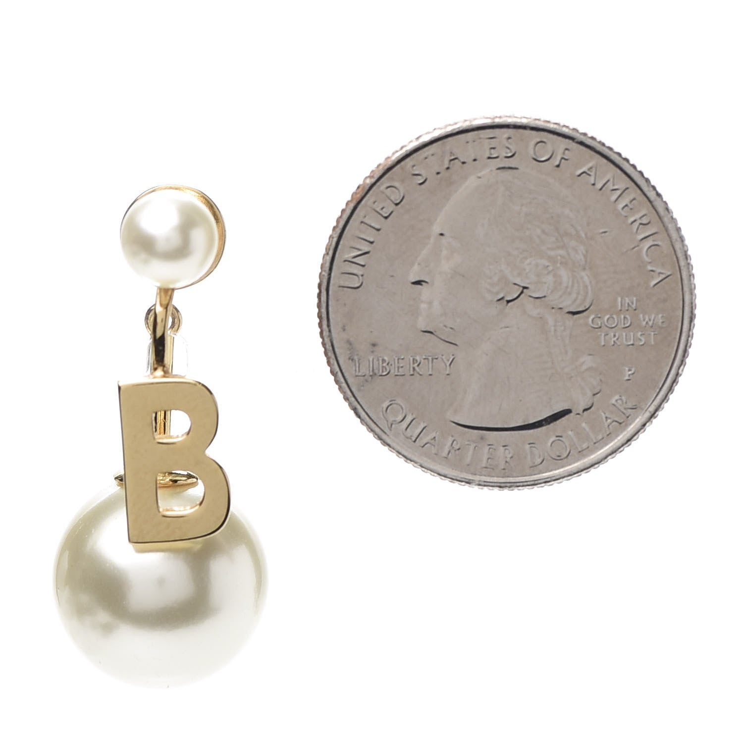 Christian Dior Pearl My ABCDior B Tribale Earring Gold 2 of 5