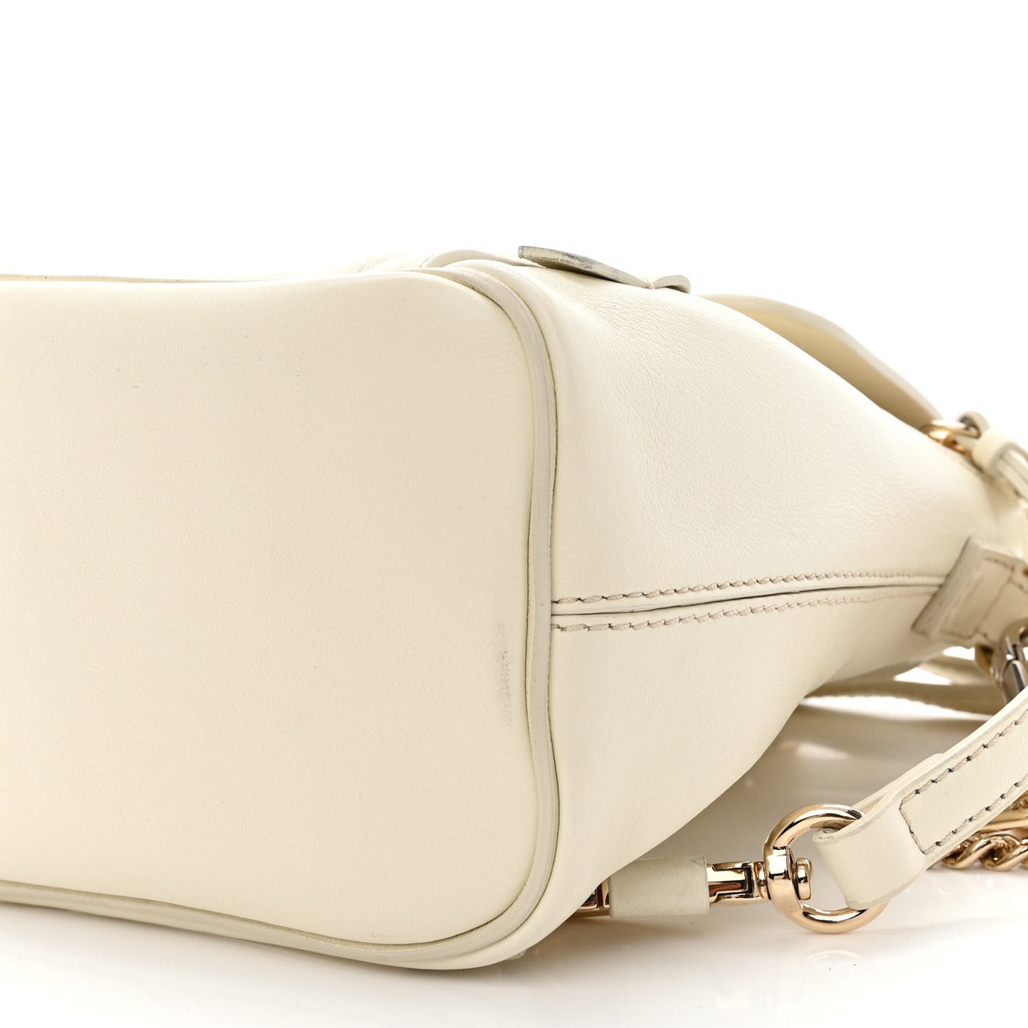 Calfskin Quilted Mini Faye Backpack Natural White