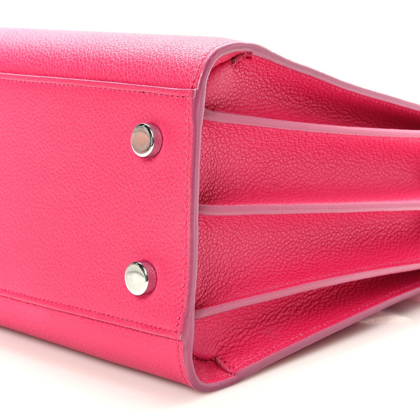 Grained Calfskin Baby Sac De Jour Lipstick Fuchsia