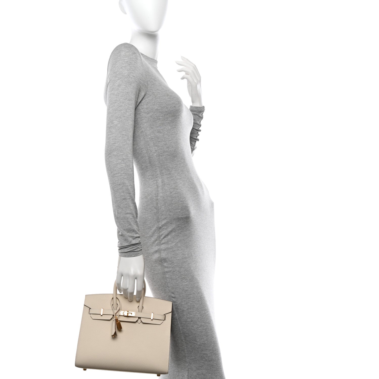 Hermes Epsom Birkin Sellier 25 Craie 2 of 11