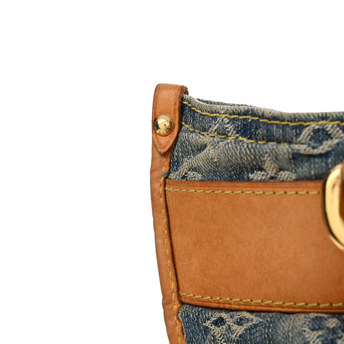 Monogram Denim Sac Plat Blue