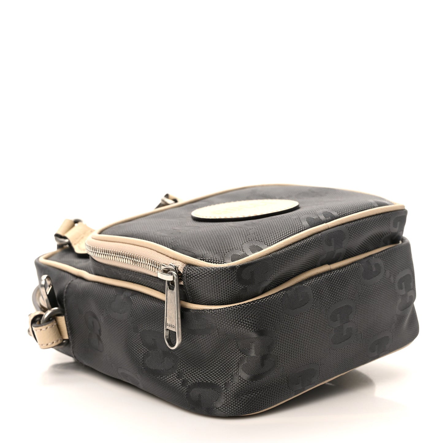 Econyl Nylon Monogram Off The Grid Shoulder Bag Graphite Grey New Plaster