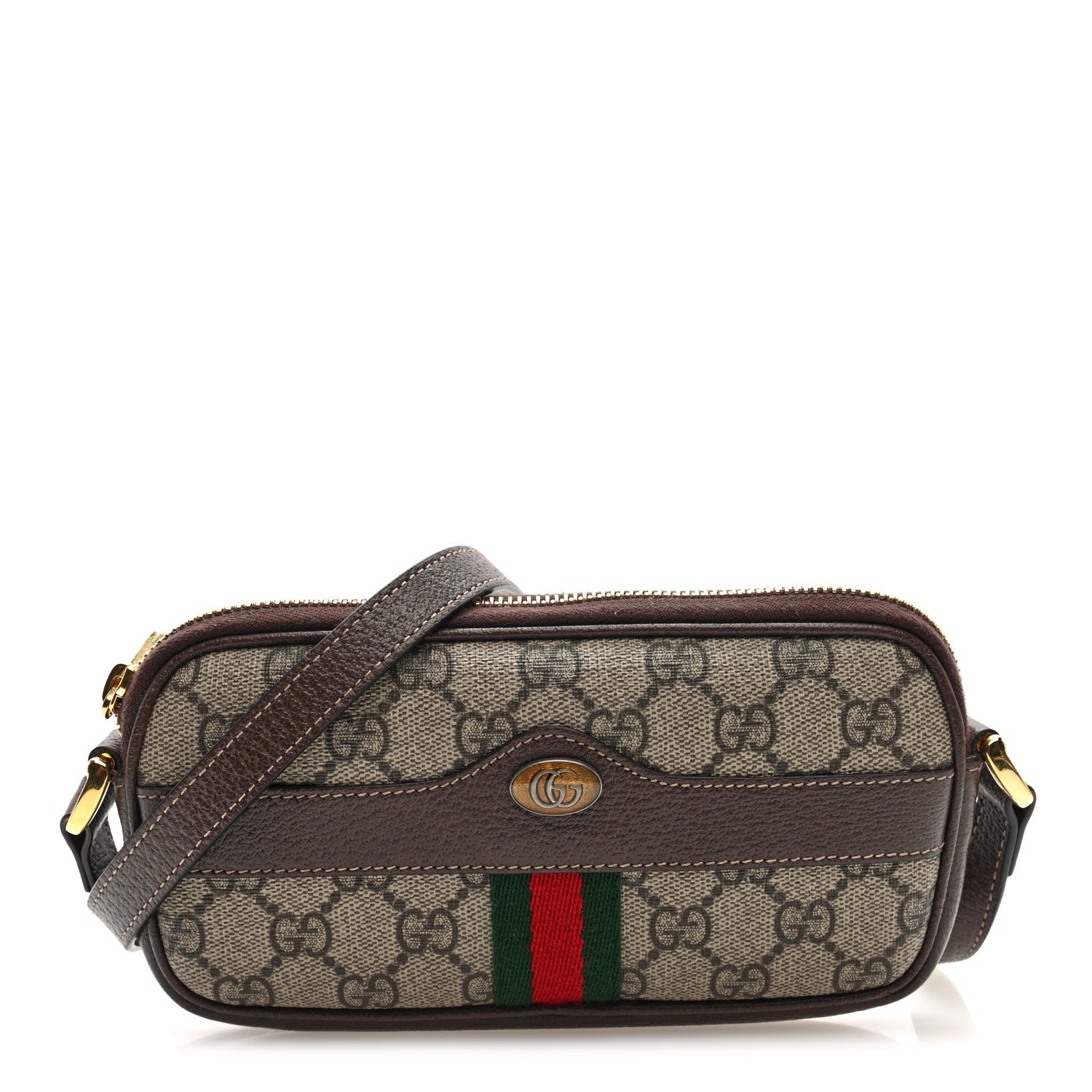 Gucci GG Supreme Monogram Web Mini Ophidia GG Bag Brown 1879723