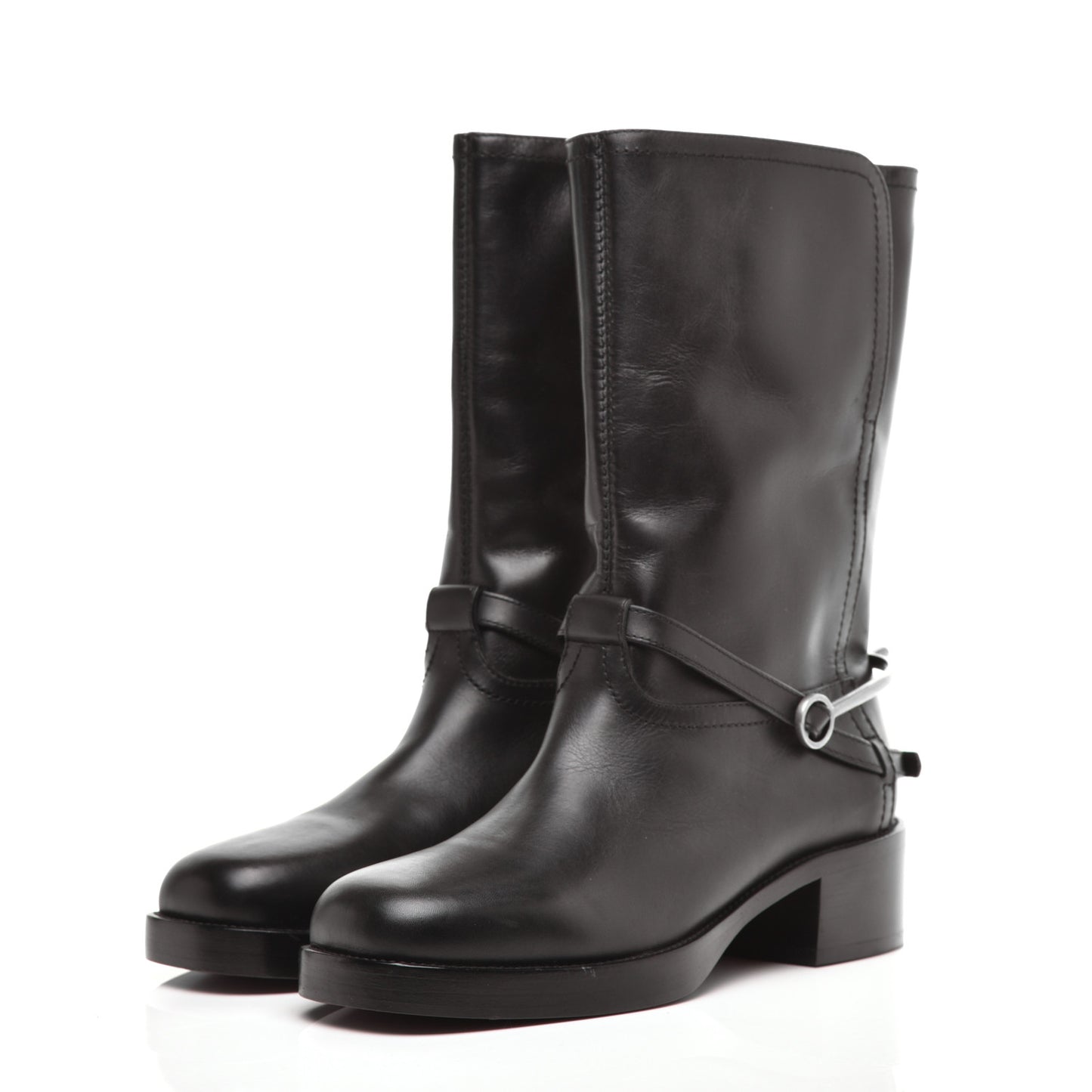 Soft Calfskin Diorider Boots 39 Black
