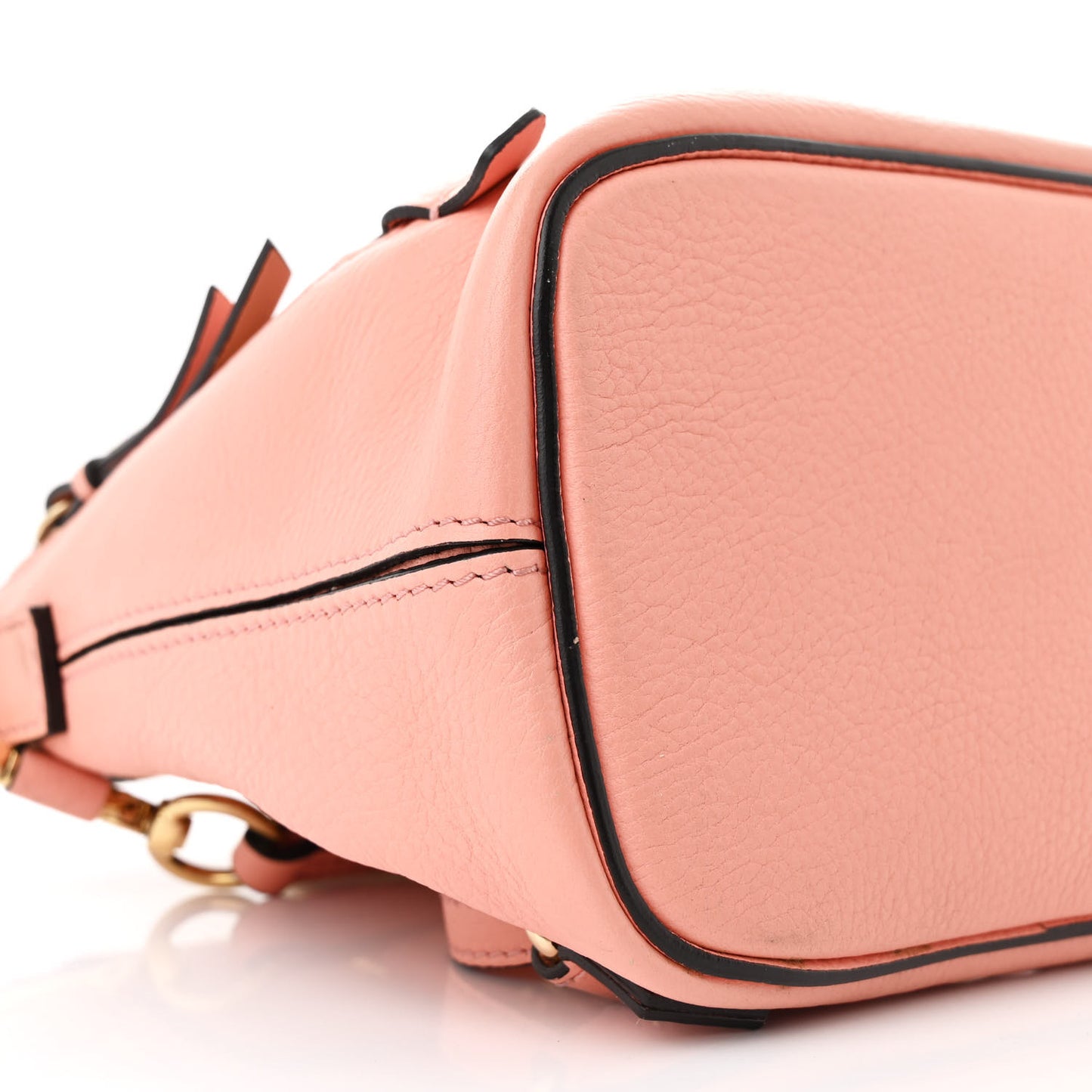 Suede Calfskin Mini Faye Backpack Washed Pink