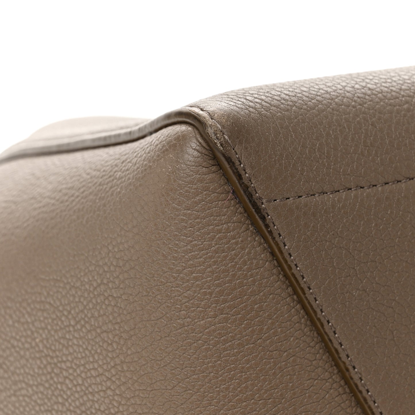 Soft Grained Calfskin Sangle Bucket Bag Taupe