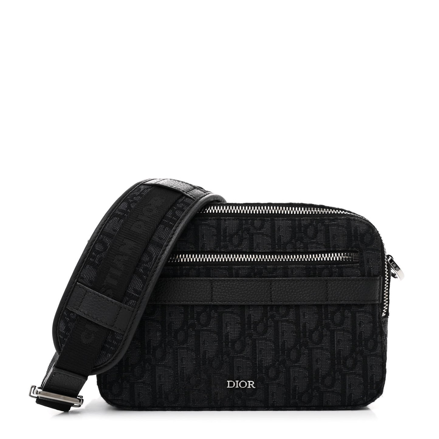 HOMME Oblique Safari Messenger Black