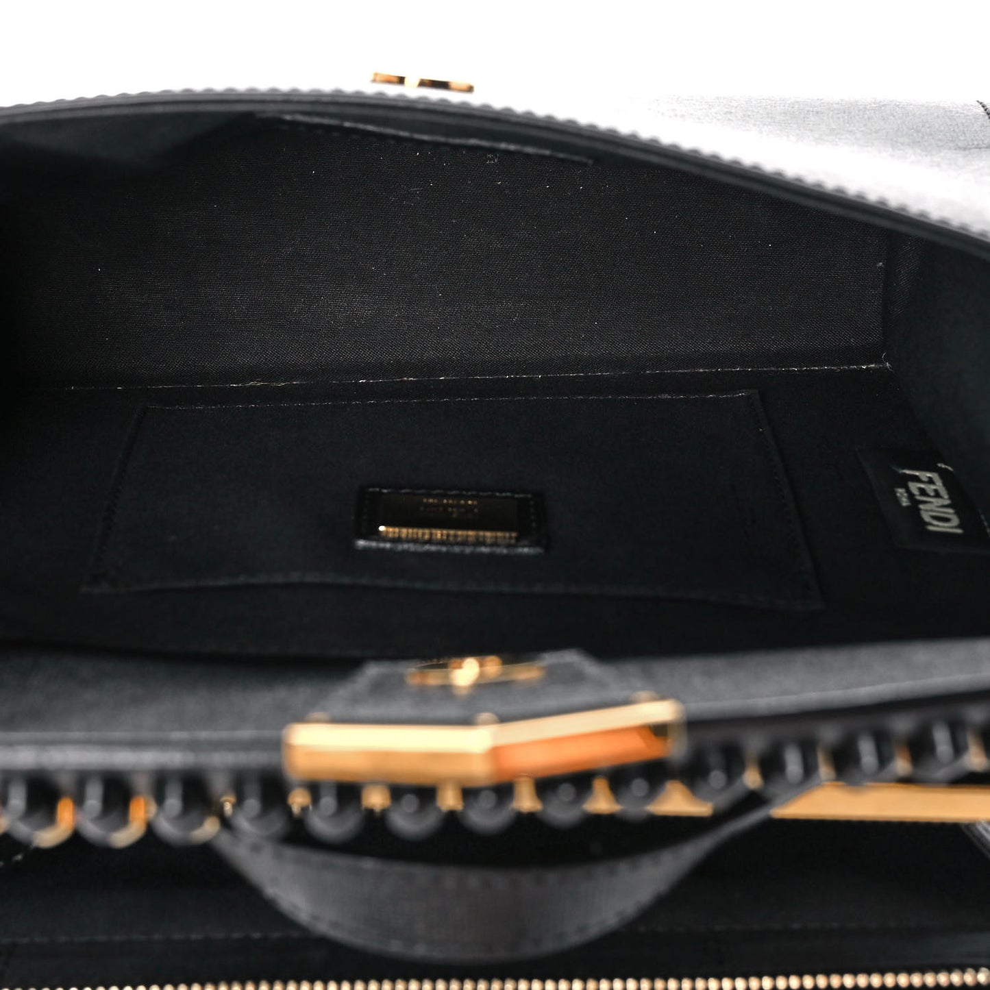 Vitello Elite Studded Monster Mini Demi Jour Shoulder Bag Black