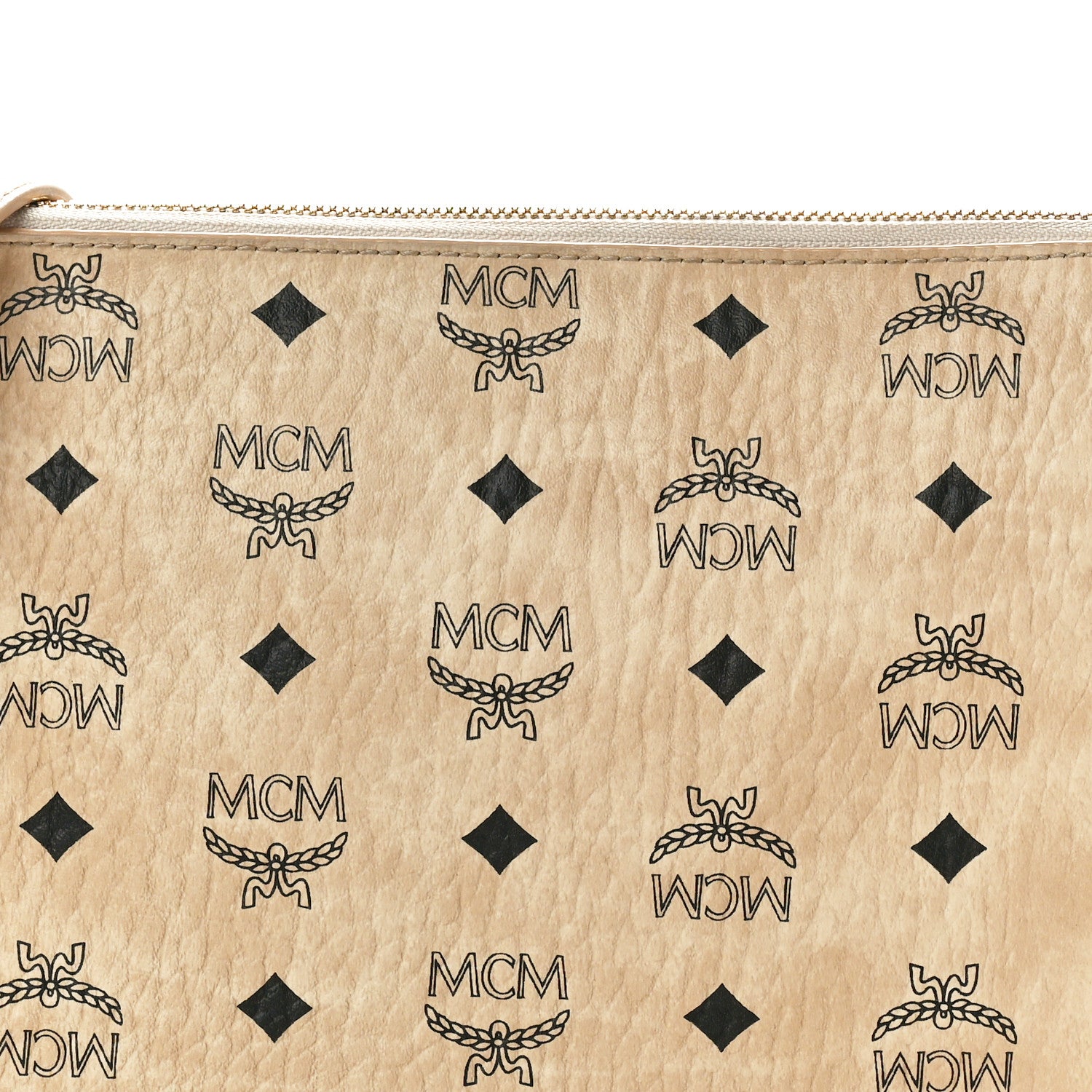 MCM Visetos Medium Crossbody Pouch Beige 8 of 11