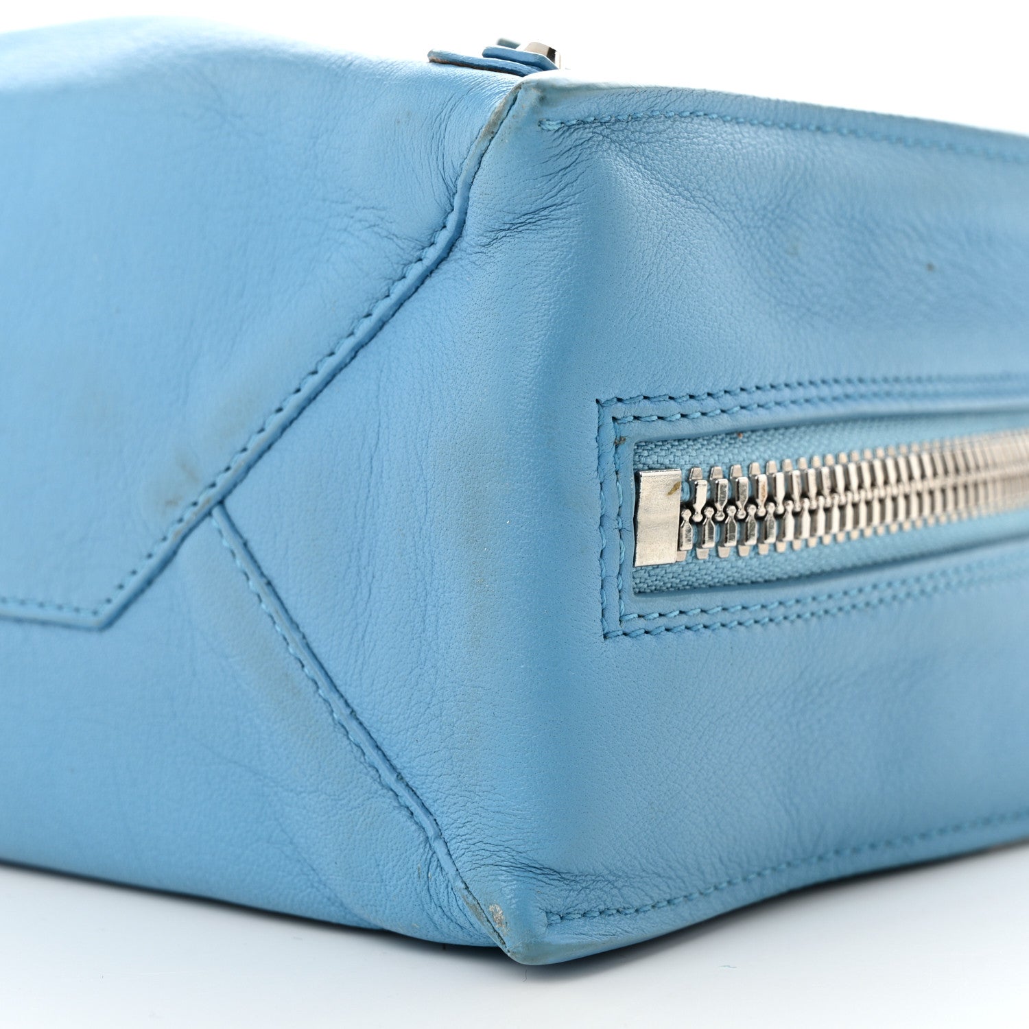 Balenciaga Supple Calfskin Papier Mini A4 Zip Around Tote Bleu Azur Clair 11 of 16