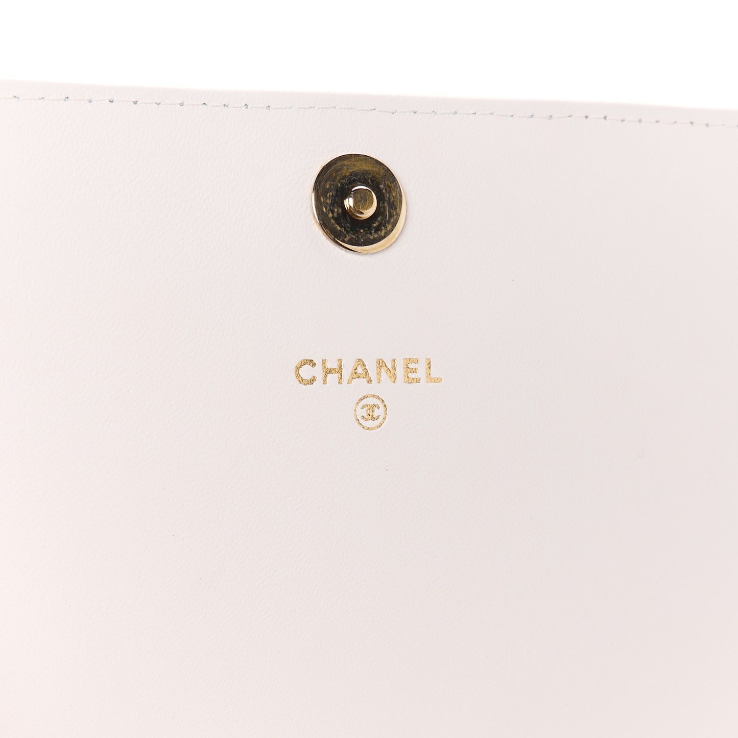 Lambskin Quilted Book Wallet On Chain WOC Black