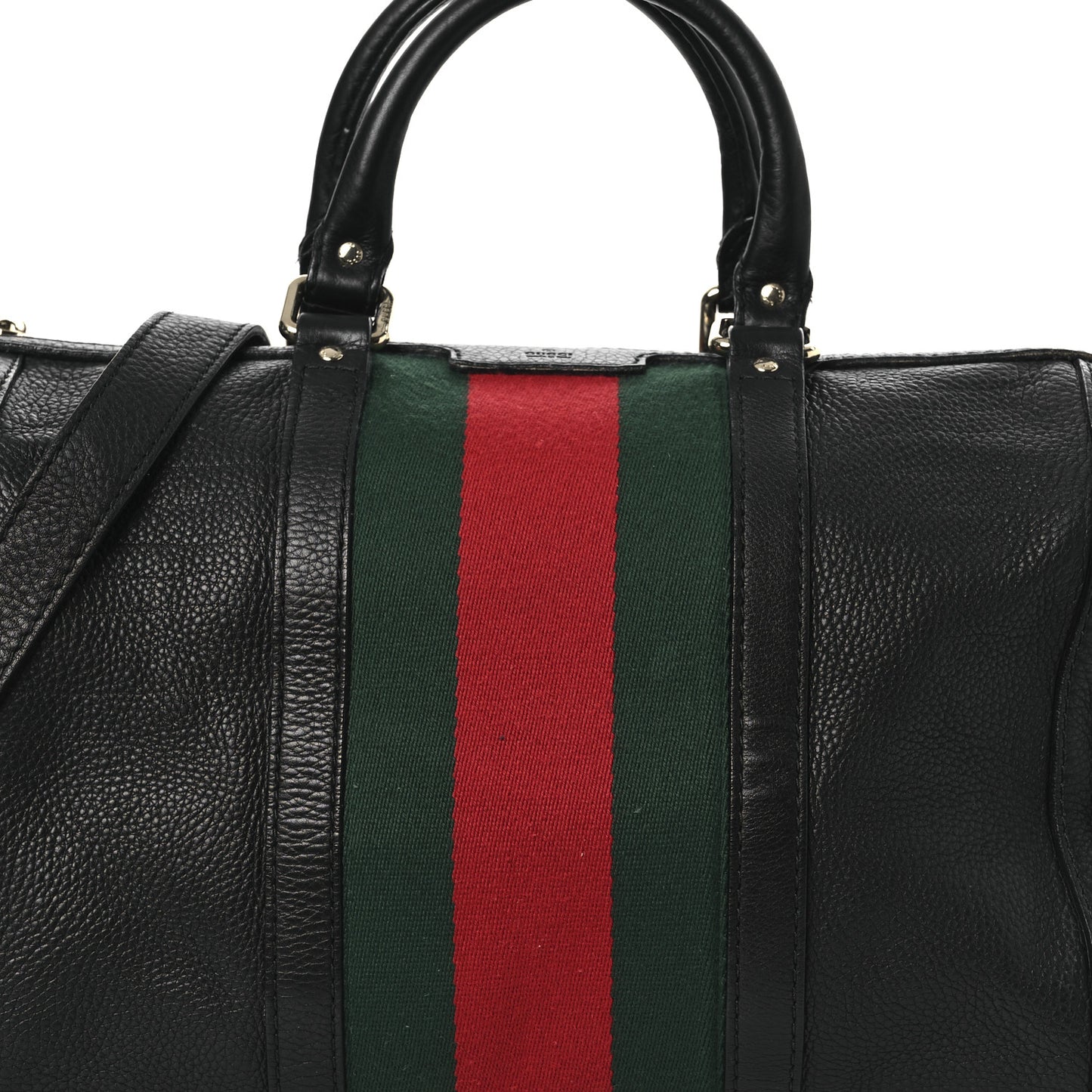 Calfskin Vintage Web Medium Boston Black