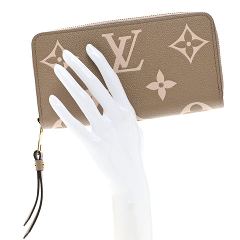 Empreinte Monogram Giant Zippy Wallet Tourterelle Creme