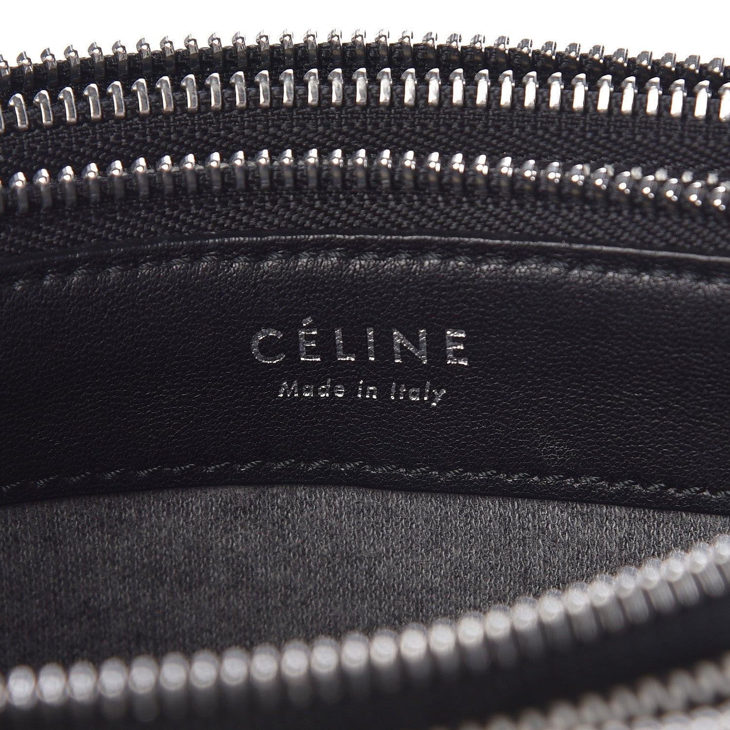 Celine Cotton Canvas Large Trio Crossbody Bag Black White 8 of 11