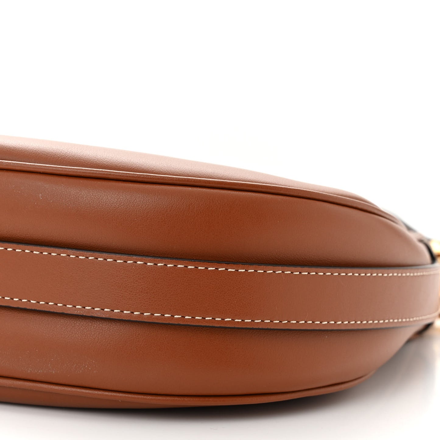 Smooth Calfskin Medium Strap Ava Shoulder Bag Tan