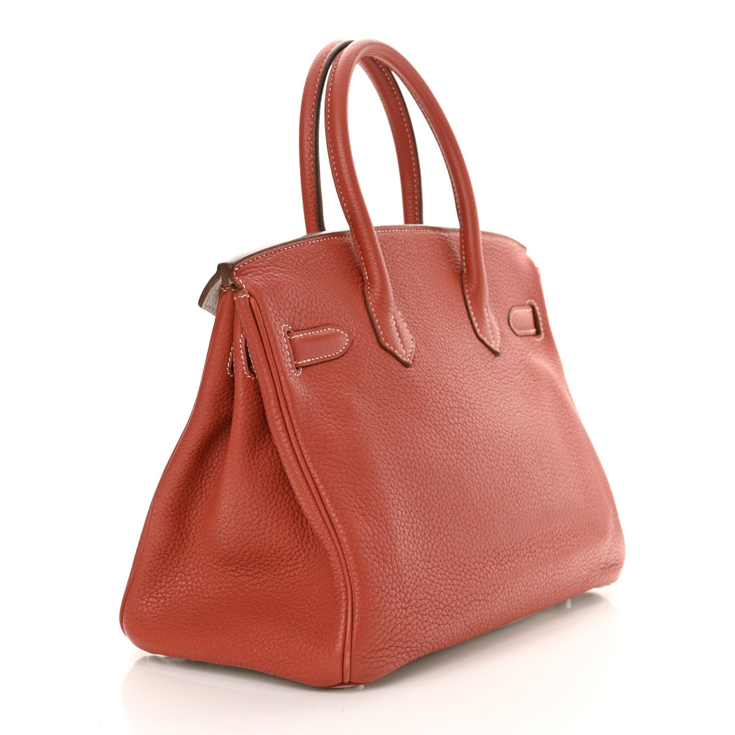 Hermes Taurillon Clemence Eclat Birkin 30 Sanguine White 3 of 14