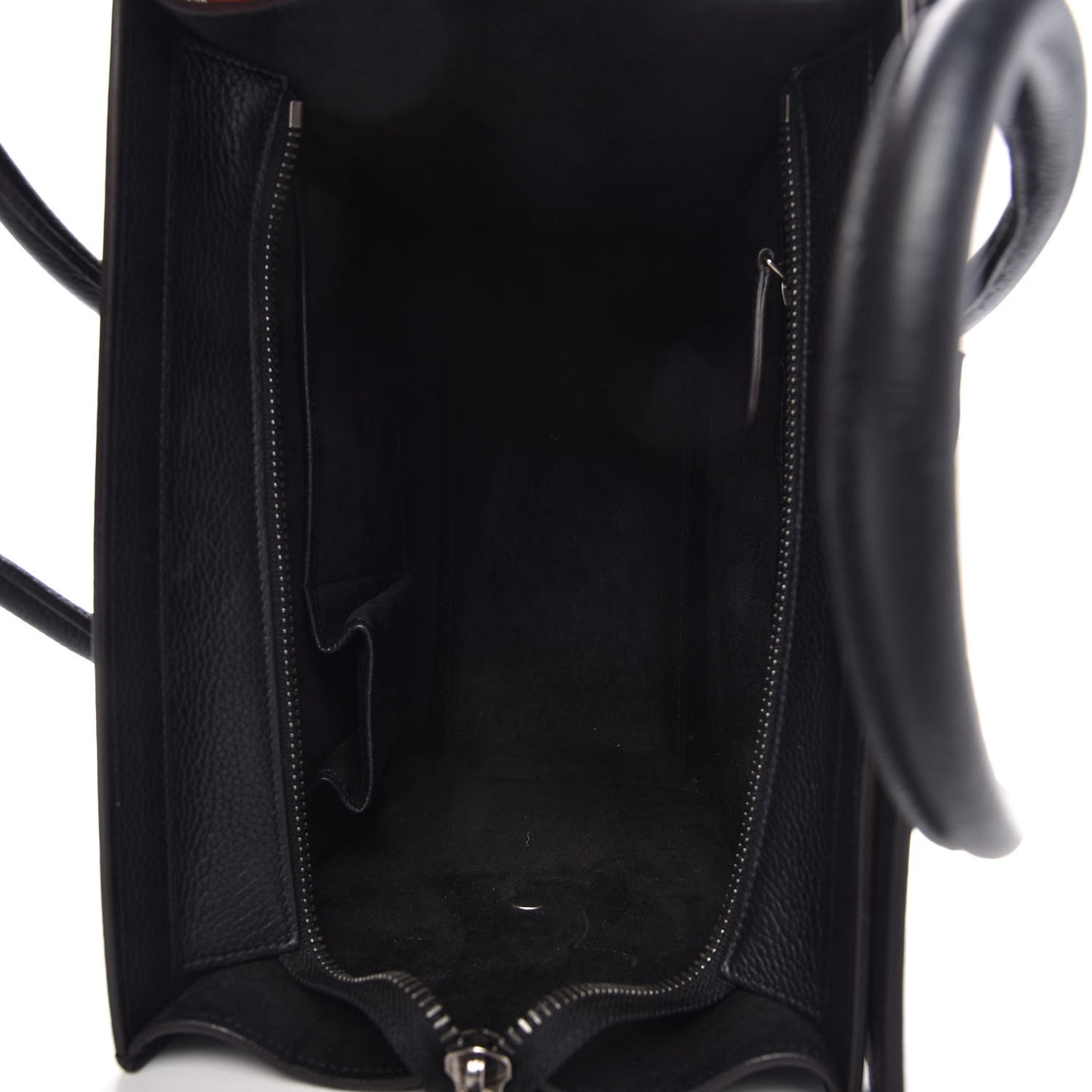 Drummed Calfskin Micro Luggage Black