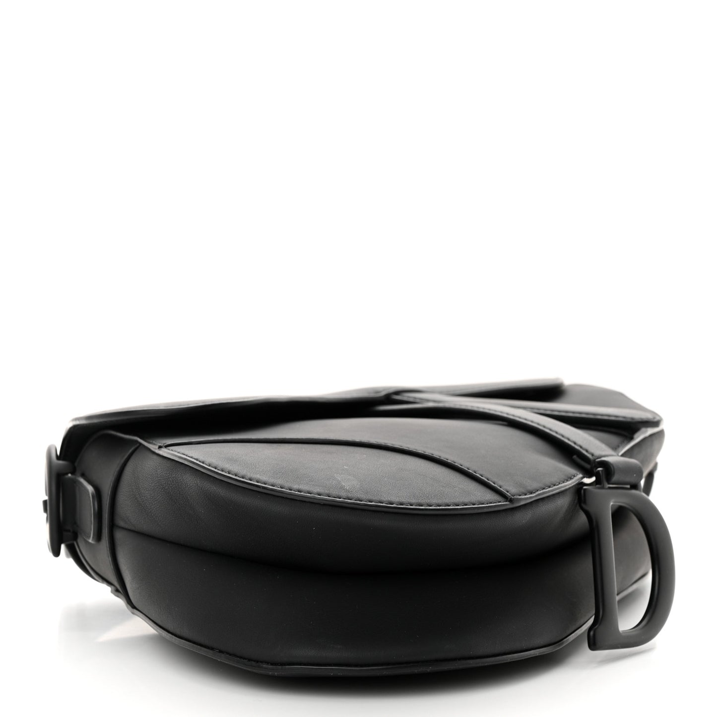 Ultra Matte Calfskin Saddle Bag Black