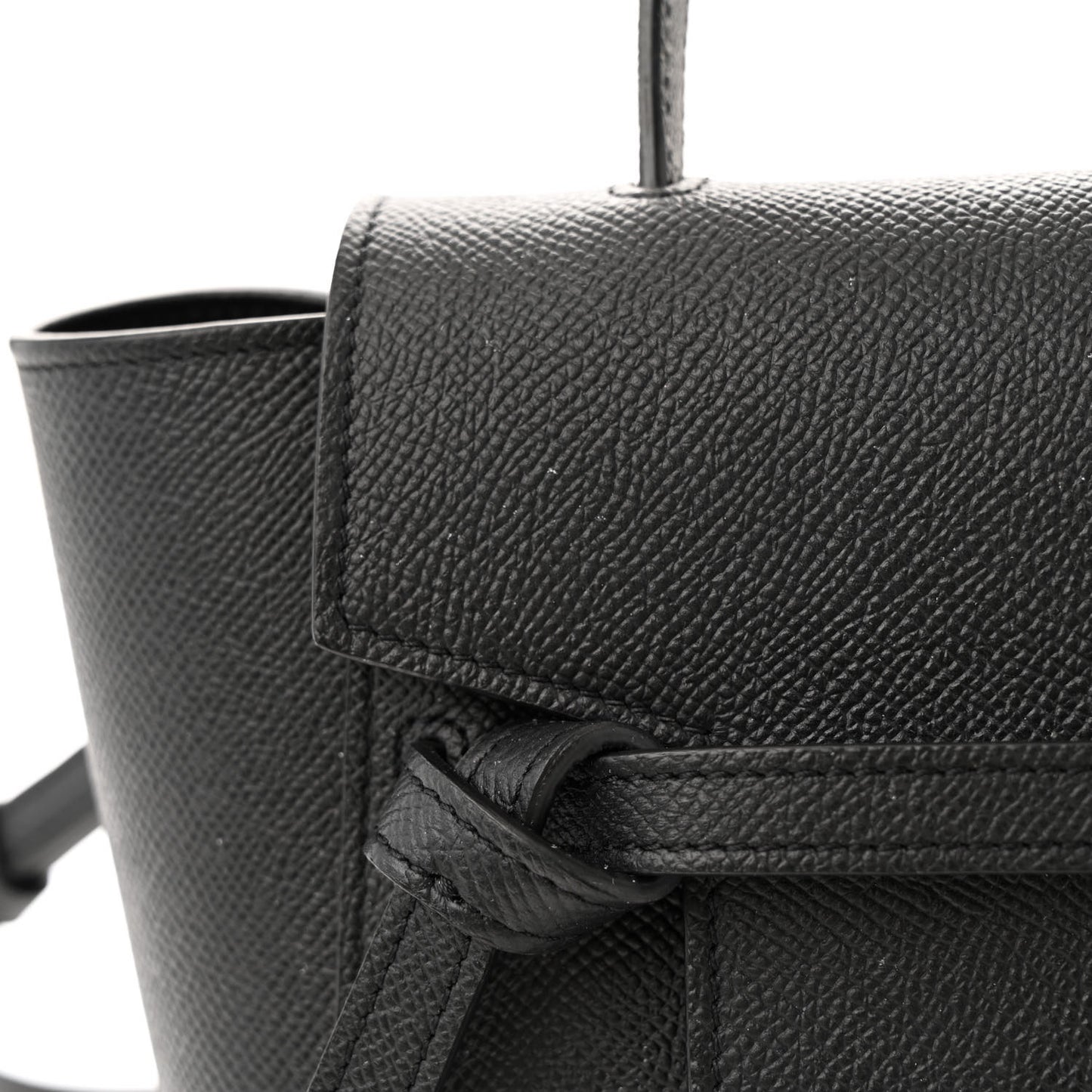 Grained Calfskin Nano Belt Bag Black