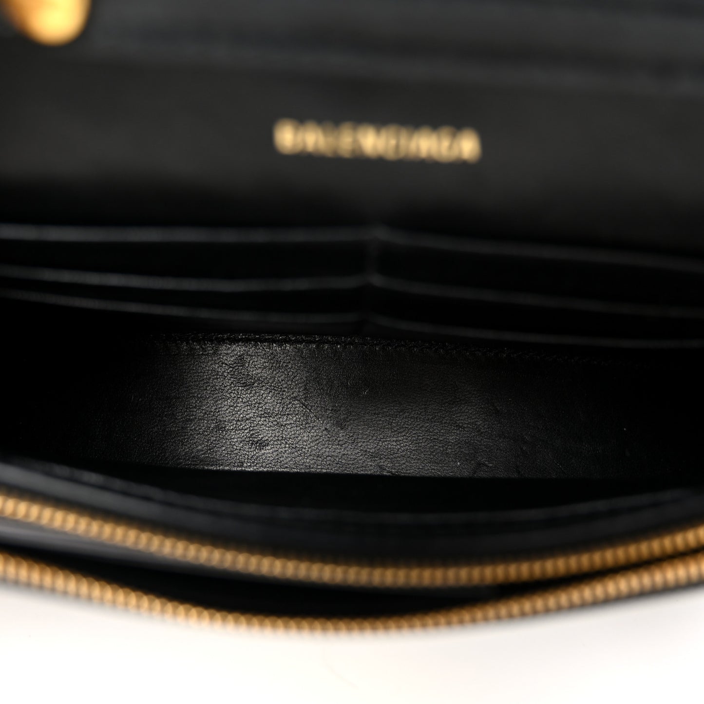 Shiny Box Calfskin Hourglass Chain Bag Black