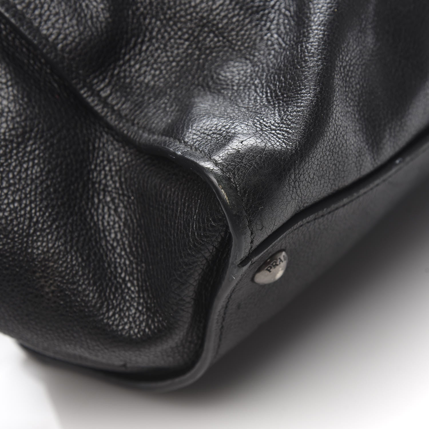 Prada Glace Calf Twin Pocket Tote Black 7 of 14