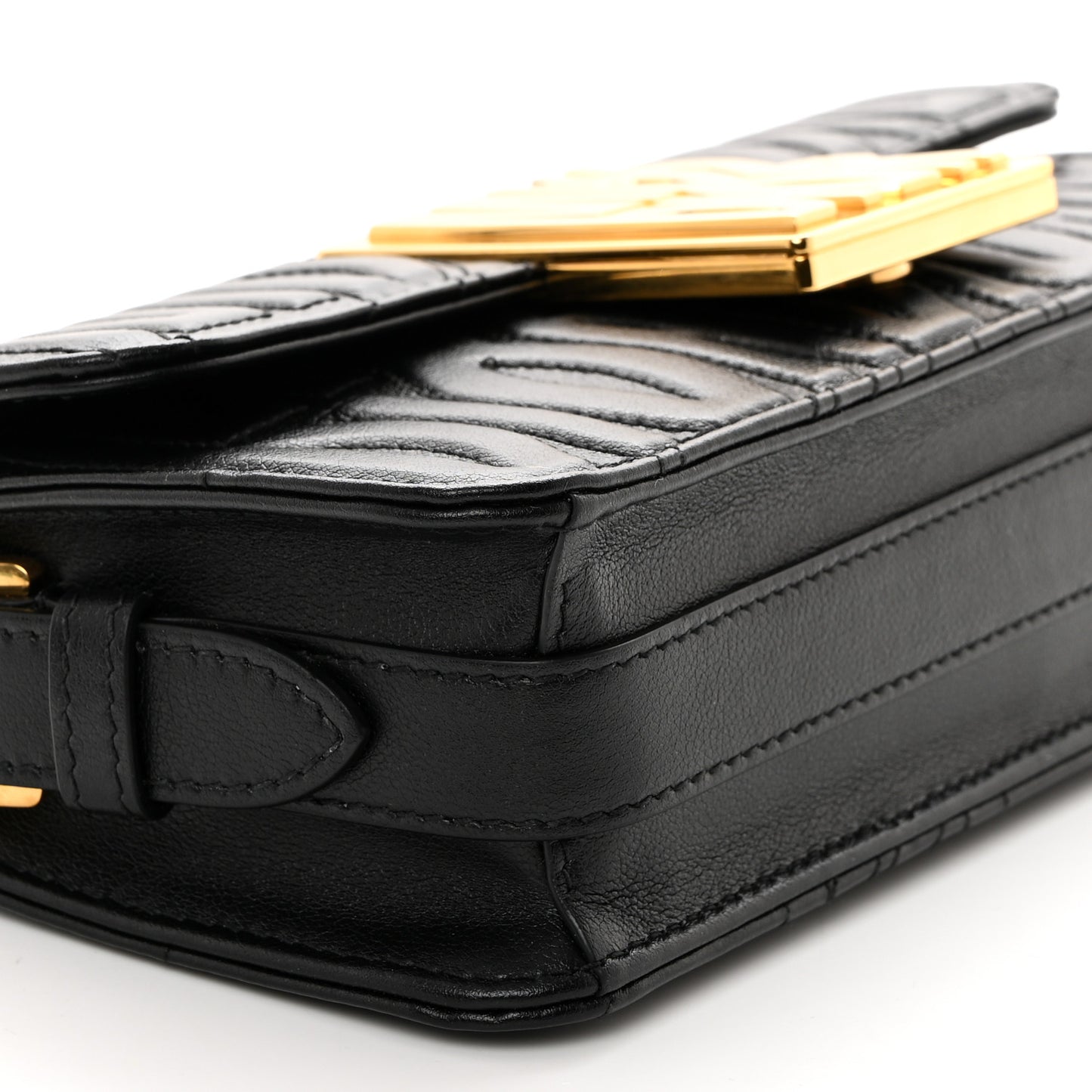 Calfskin Quilted All Over Miss Dior Flap Black