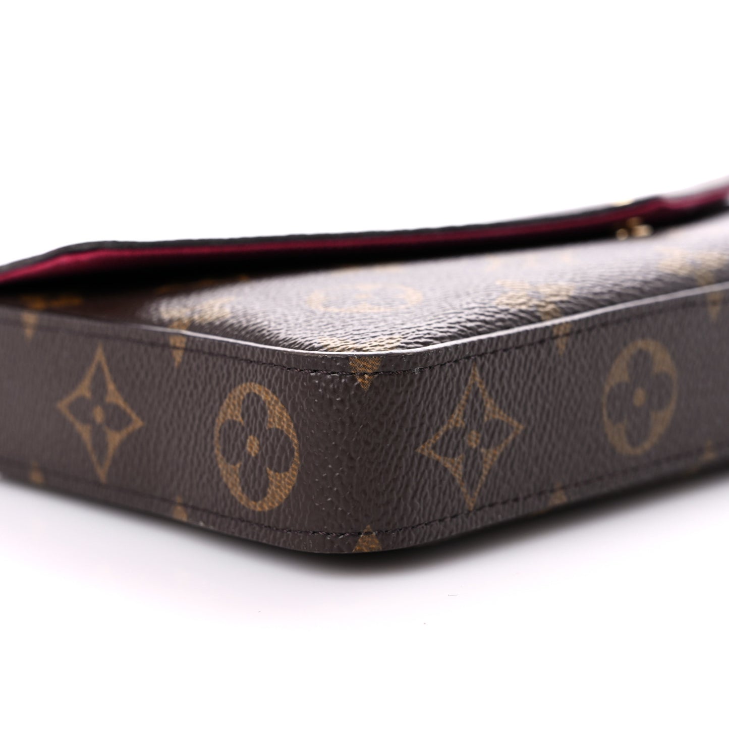 Monogram Pochette Felicie Chain Wallet Fuchsia