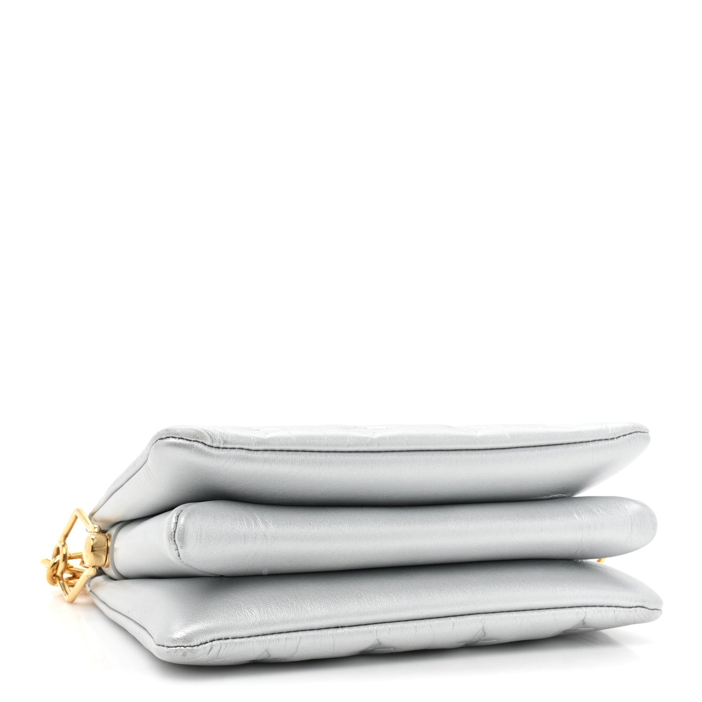 Lambskin Embossed Monogram Coussin BB Silver