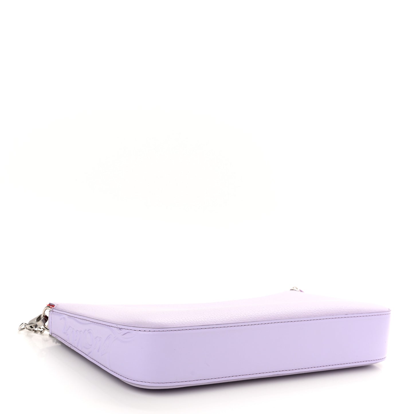Calfskin Empire Loubila Pouch on Chain Lilac Smoke Rosy