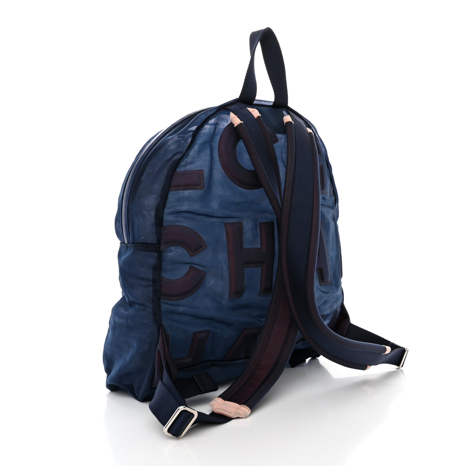 Chanel Mesh Small Doudoune Backpack Pink Blue 3 of 10