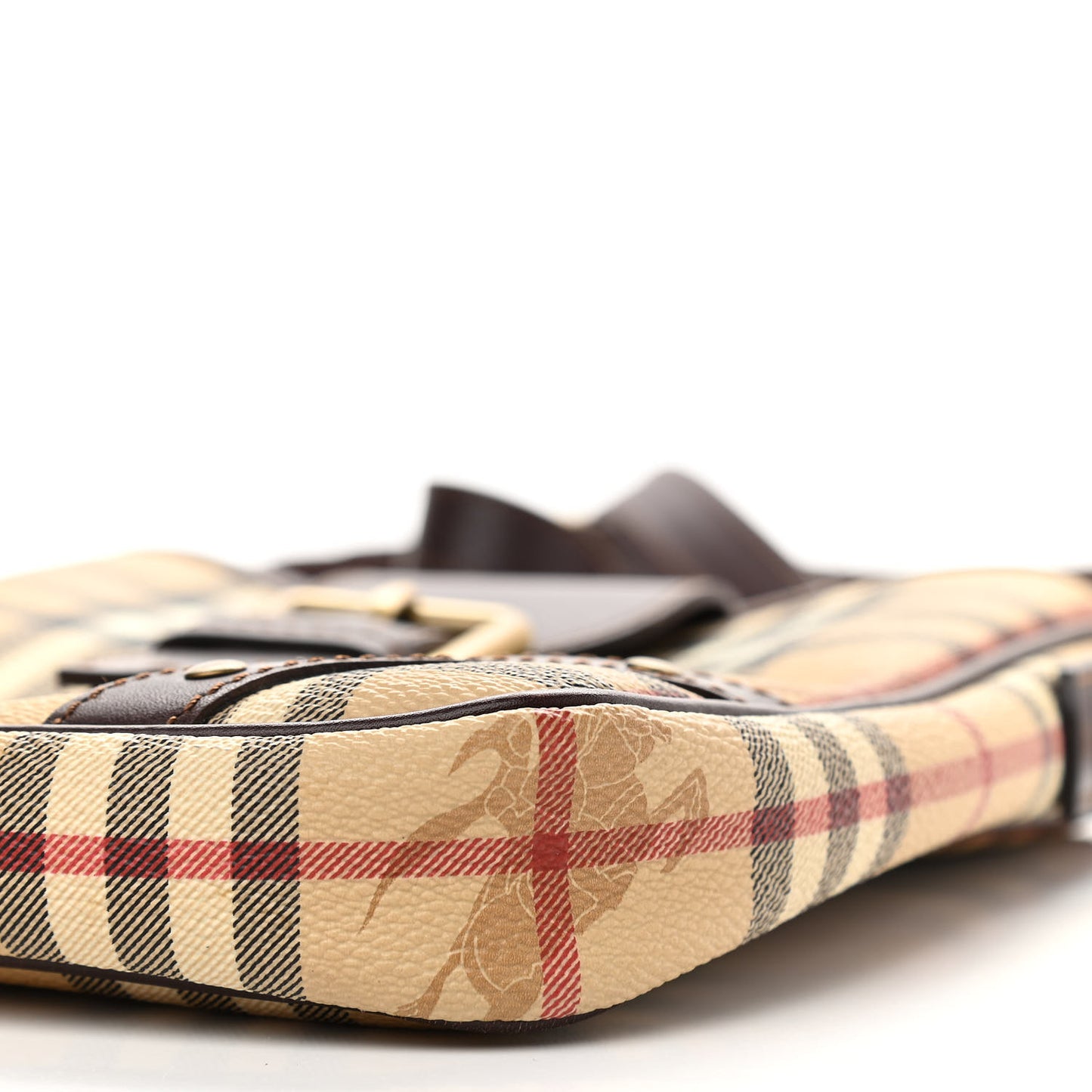 Haymarket Check Buckle Crossbody Bag Chocolate