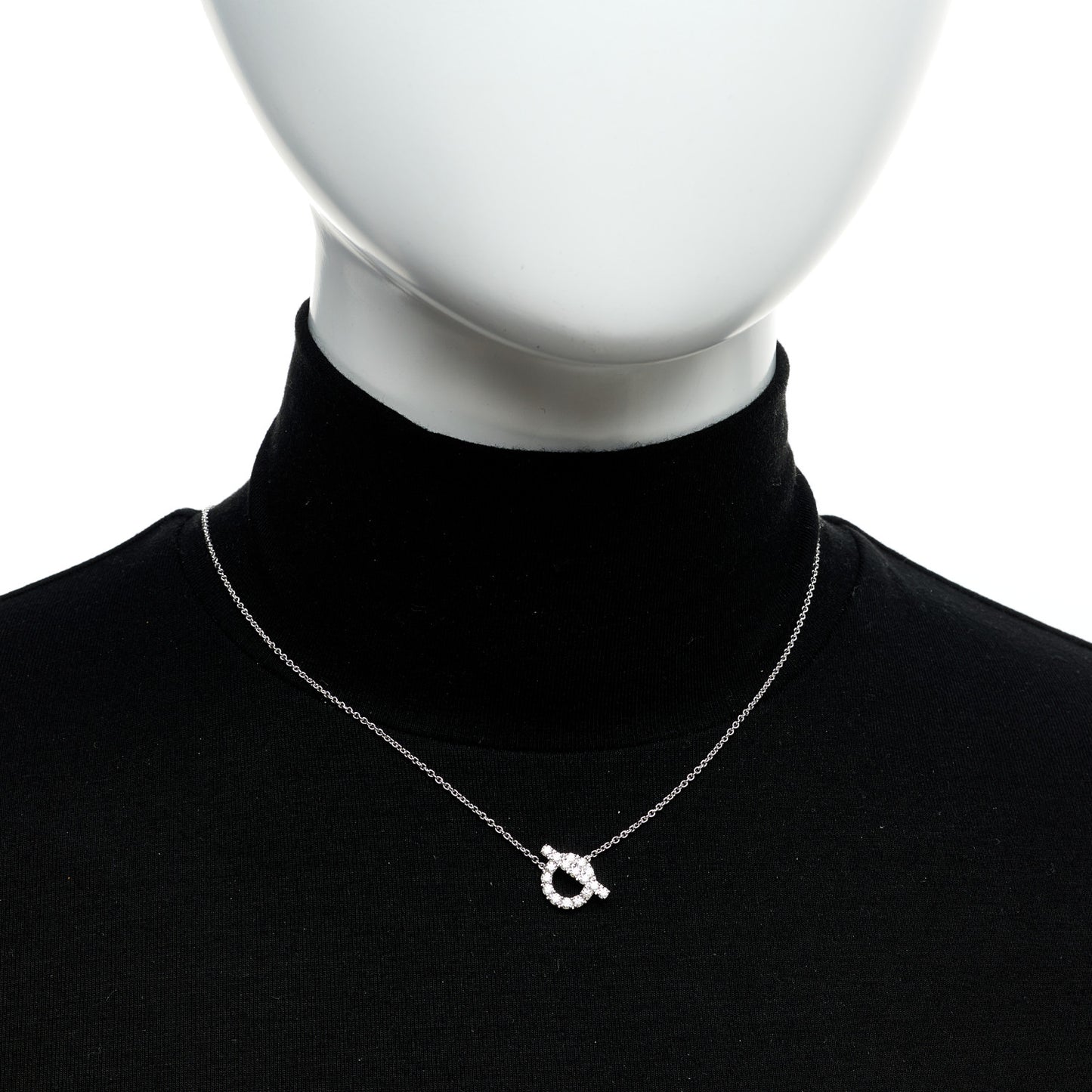 18K White Gold Diamond Finesse Pendant Necklace