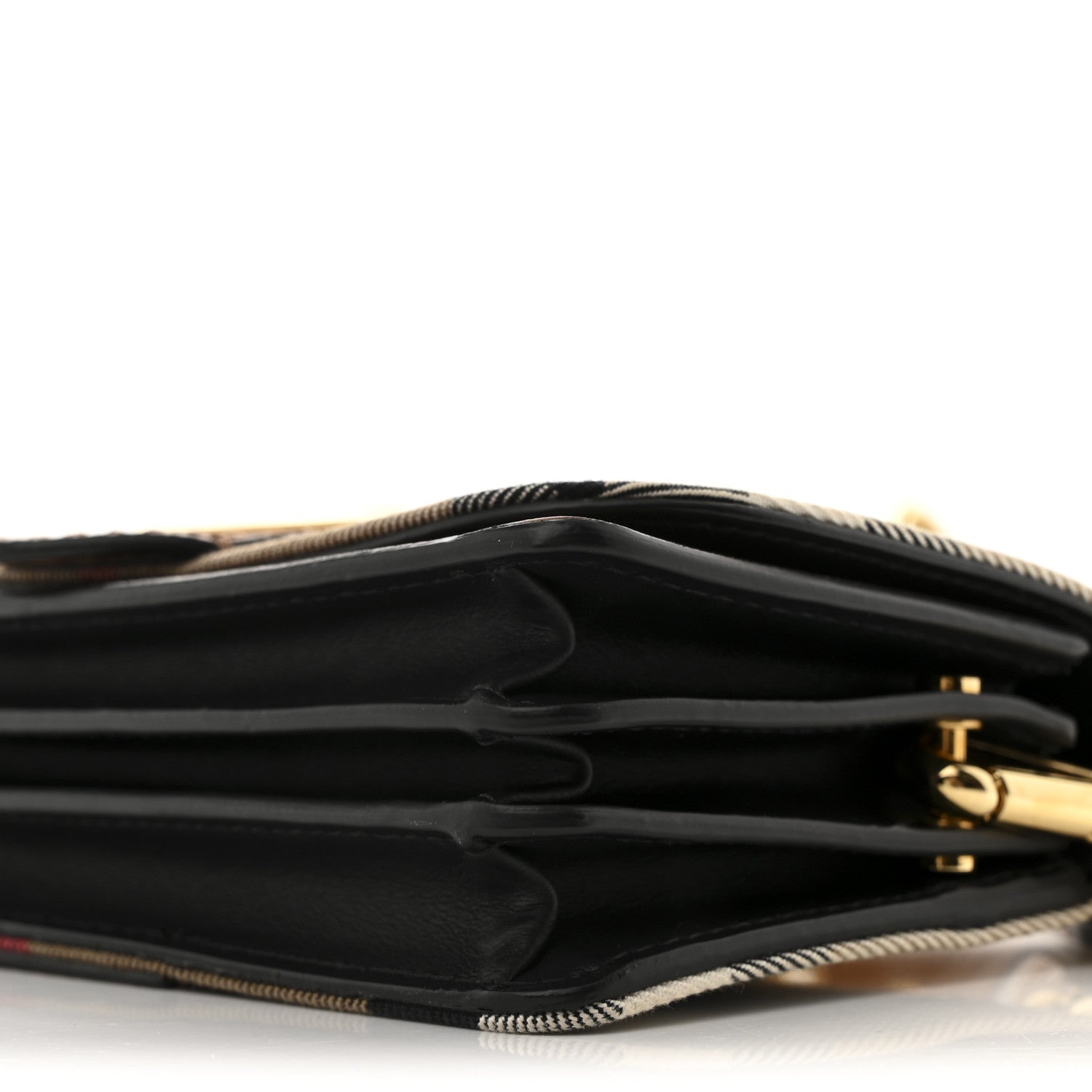 Burberry House Check Bridle Calfskin Small Madison Buckle Bag Tan 12 of 16