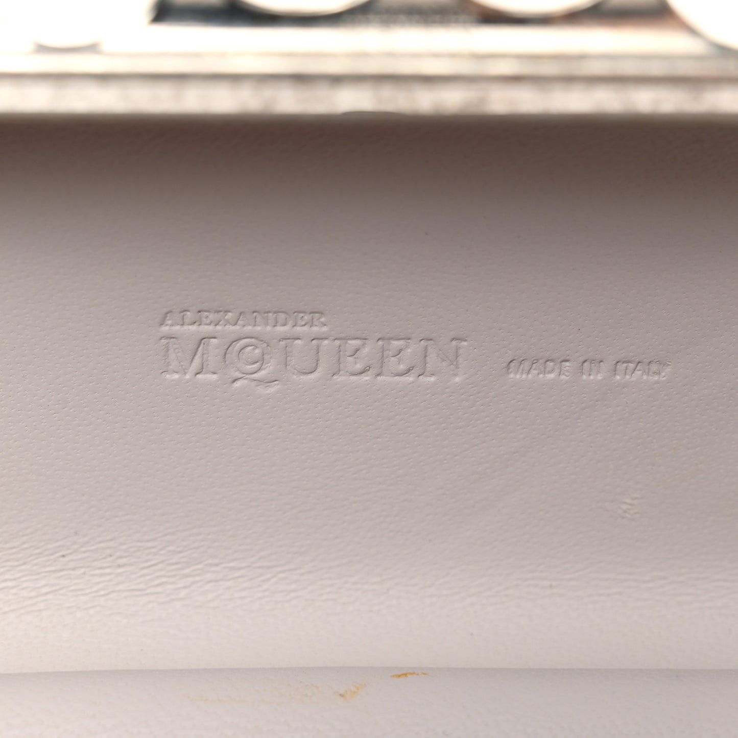 Snakeskin Knuckle Box Clutch Beige