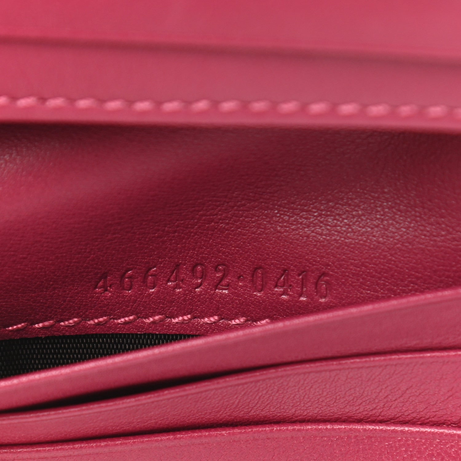 Gucci Velvet Matelasse Pearl Love Embroidered GG Marmont Card Case Wallet Light Raspberry Rose 7 of 8