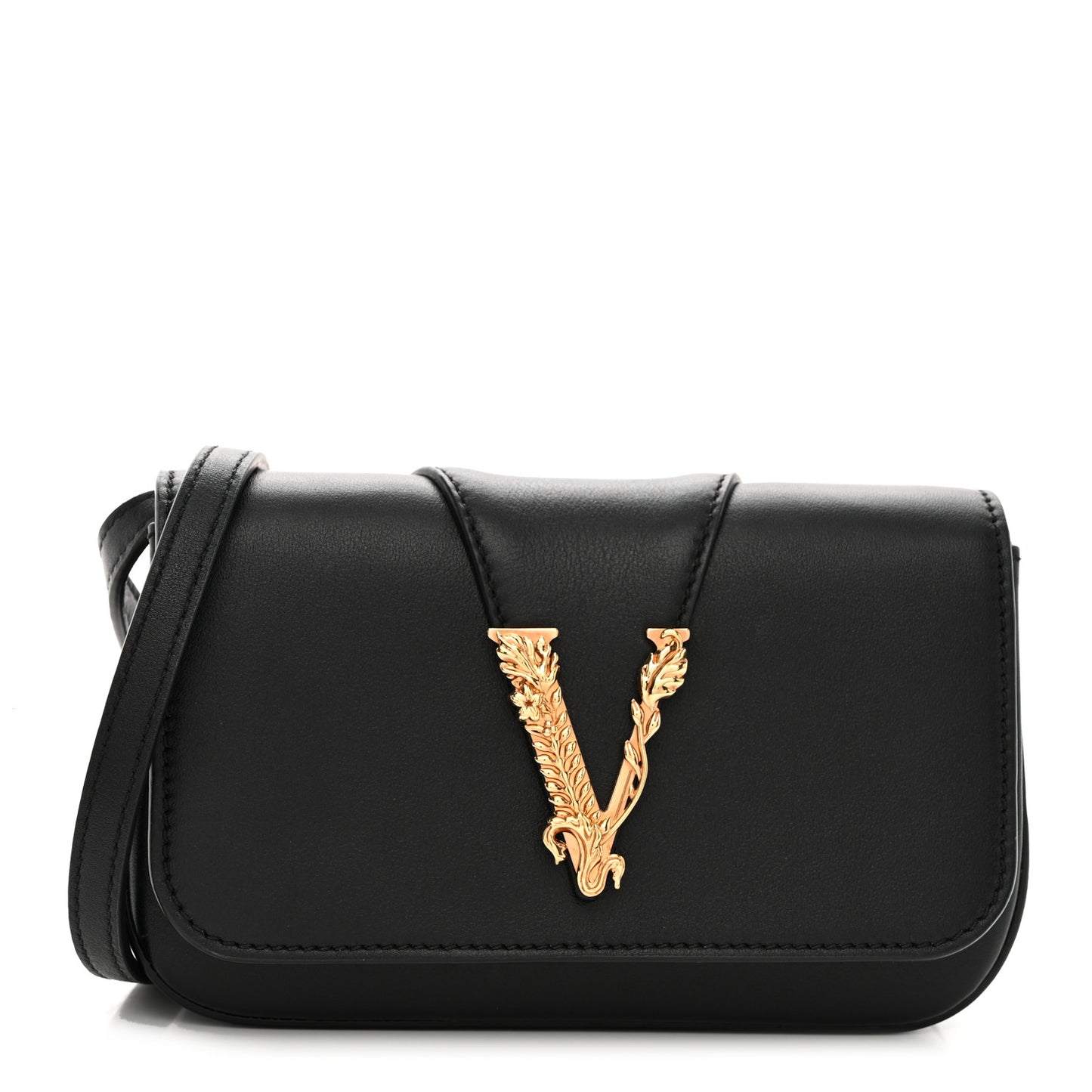 Vitello Virtus Crossbody Black