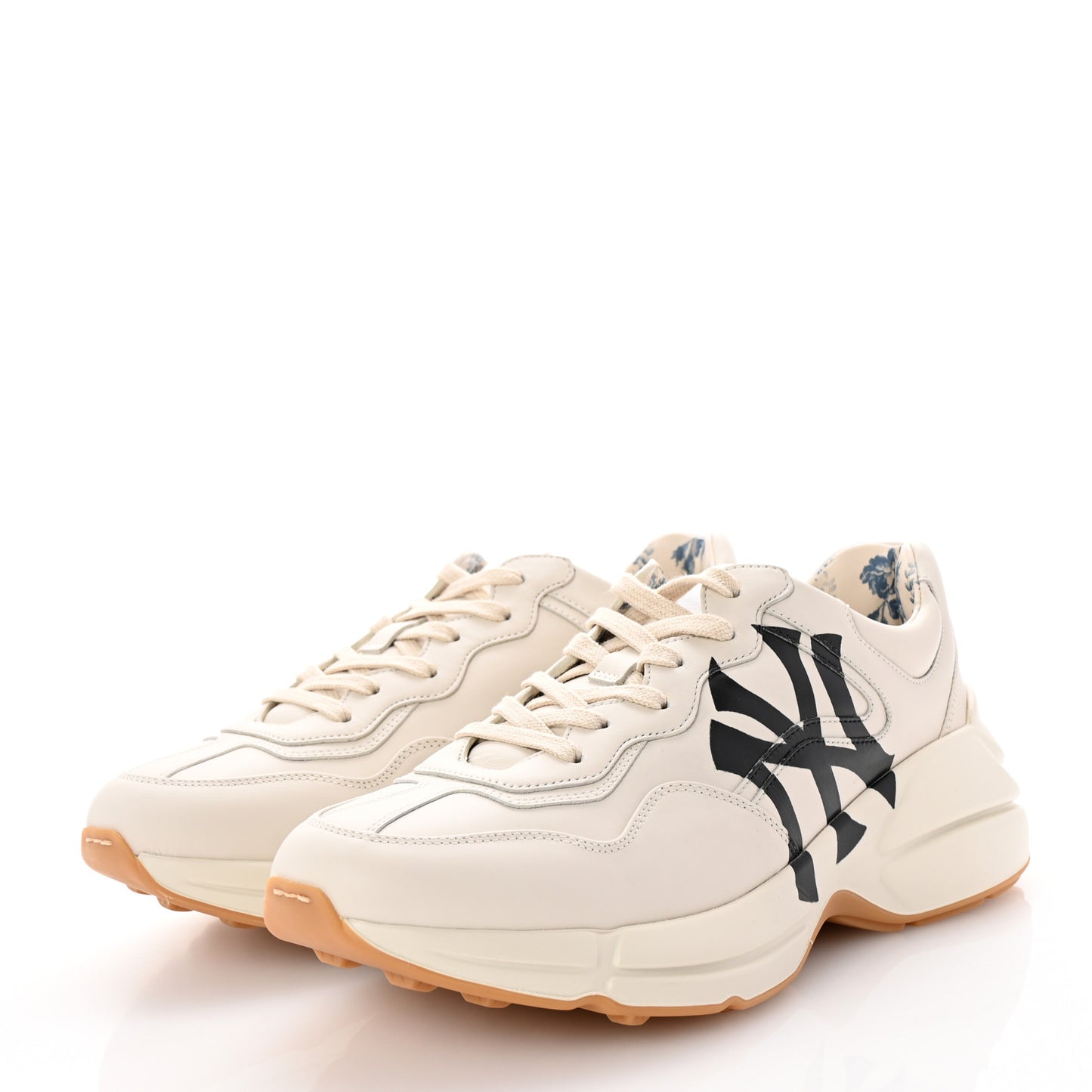 X MLB Calfskin NY Yankees Mens Rhyton Sneakers 7.5 Mystic White