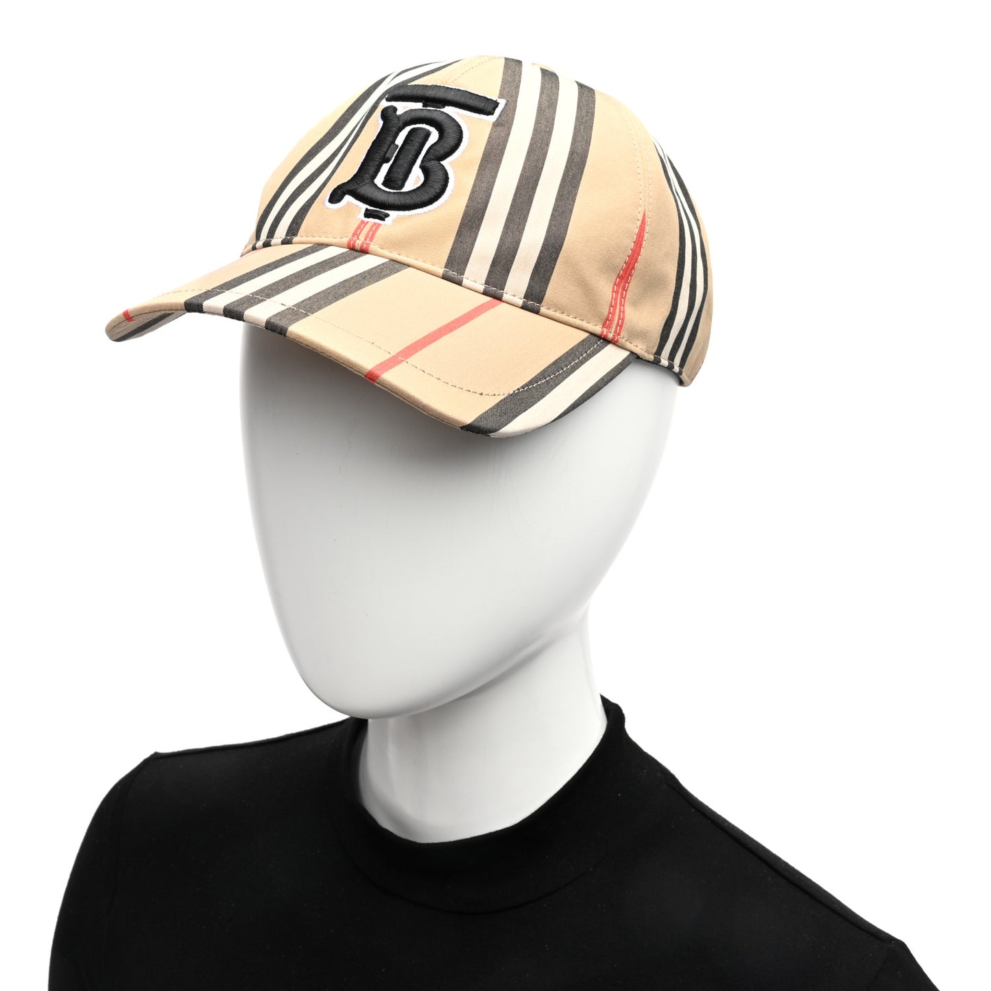 Cotton Vintage Check Monogram Baseball Hat XS Archive Beige