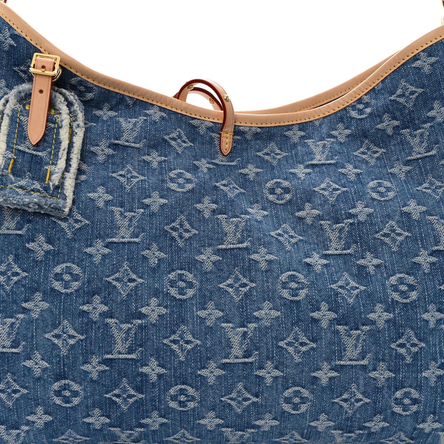 Louis Vuitton Monogram Denim CarryAll MM Blue 10 of 12