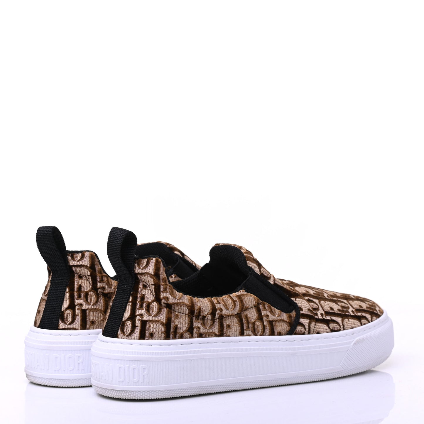 Velvet Oblique Womens Solar Slip On Sneakers 37 Bronze