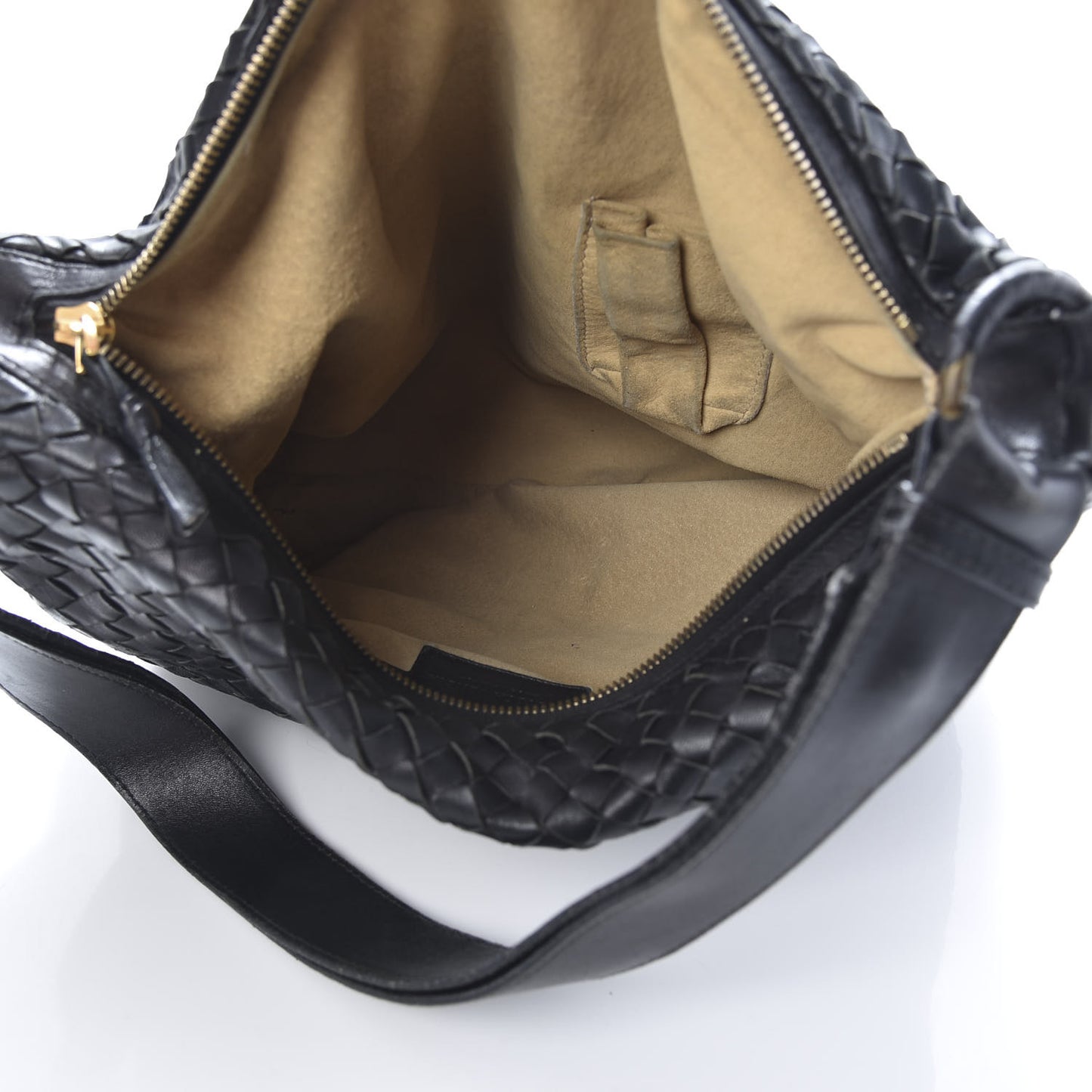 Nappa Intrecciato Hobo Black